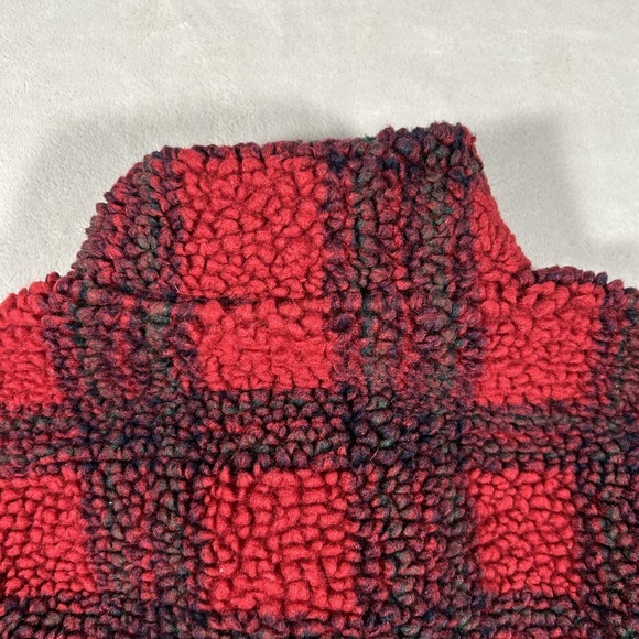 New Damson Madder Ingrid Borg Jacket Women 10 Red Check Ribbon Quilt Preppy Coat - Picture 15 of 16